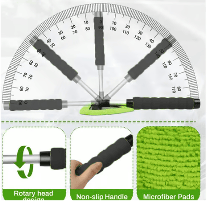 ⏰Final 3 Hours  : Only $6.6 Each!-Microfiber Car Windshield Cleaning Tool with Extendable Handle