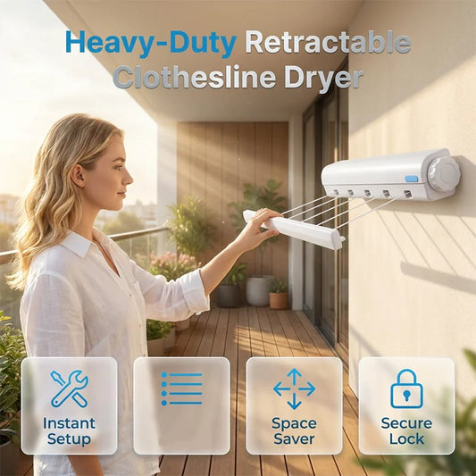 Retractable Multi-Line Clothesline Dryer