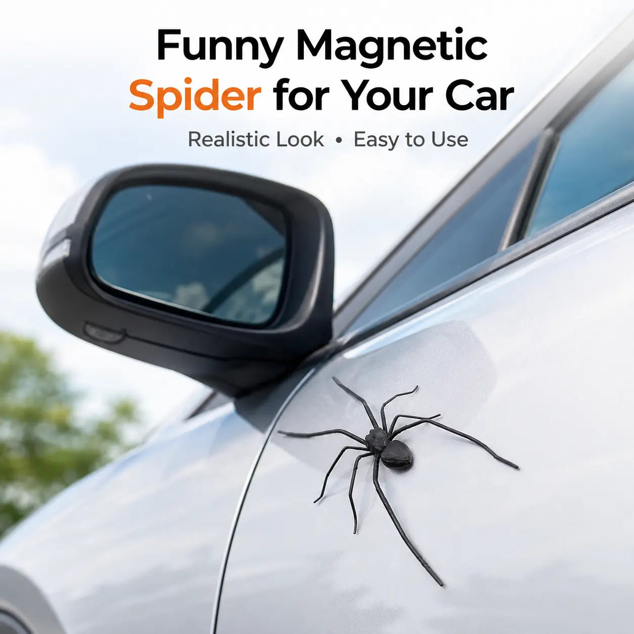 ✨5-Pack Funny Magnetic Spider Car Decor, Removable Magnet for Cars & Trucks ✅