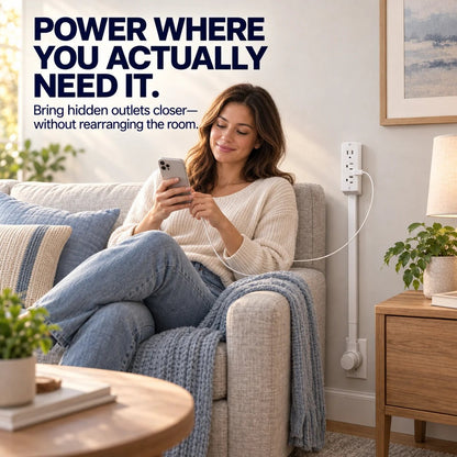 🔌 Rotating Wall Outlet Extender – Bring Hidden Outlets Within Easy Reach