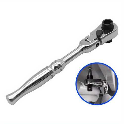 🔧 1/4' Flexible Head Ratchet Wrench | 72‑Tooth Compact Socket Spanner for Tight‑Space Repairs