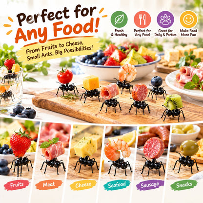 🐜🍓 Ant-Shaped Snack & Fruit Picks – Turn Every Bite Into a Playful Table Display
