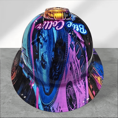 🎁Father’s Day 49% OFF - 👷🔥 Blue Collar Daddy Hydro-Dipped Hard Hat | Industrial Rigid Impact-Resistant Safety Helmet with Full-Wrap Gloss Artwork