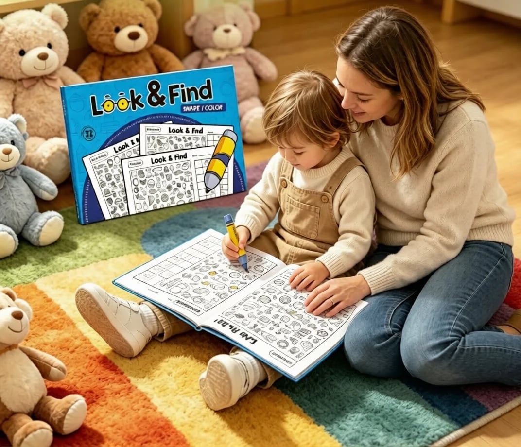 ✍️🧠Interactive Look & Find Colouring Book