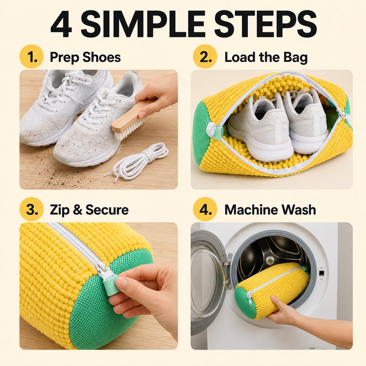 ⚡2 PCS–Laundry Shoe Washing Bag for Washing Machine