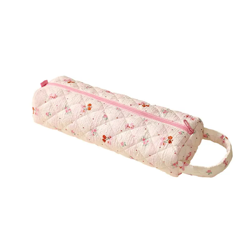 Light pink quilted organizer pouch