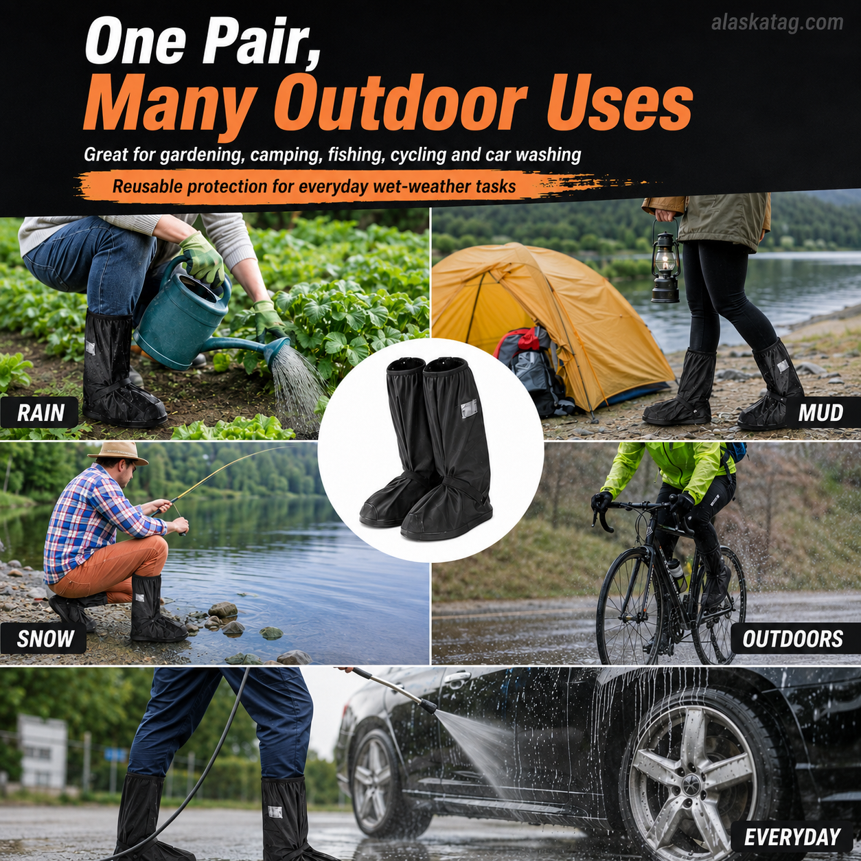 🌧️ Reusable Waterproof Boot Covers for Rain, Mud & Snow🔥
