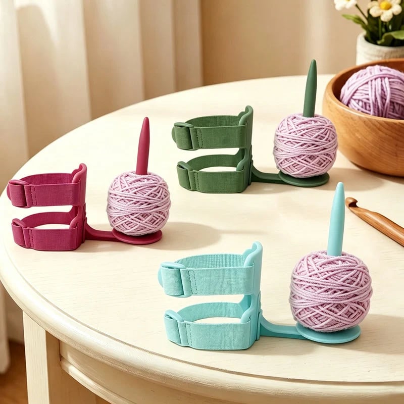 ⏰Wearable Arm Yarn Holder with Adjustable Dual Straps