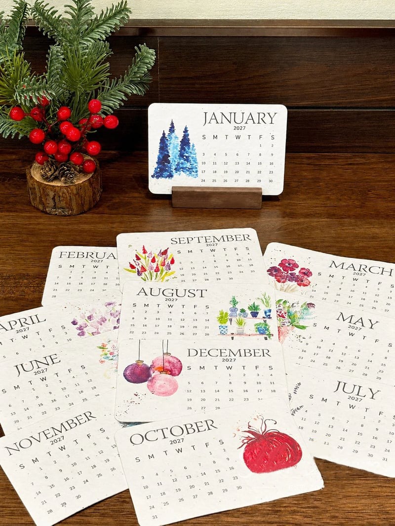 🌱Eco-Friendly Plantable “Timeless” Seed Calendar 2027