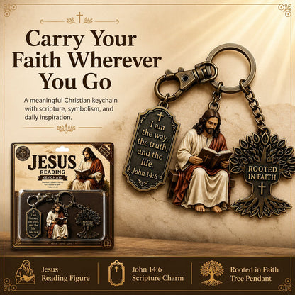 🎉Jesus Reading Keychain