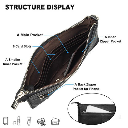 👜Women's 3-in-1 Authentic Leather Wristlet