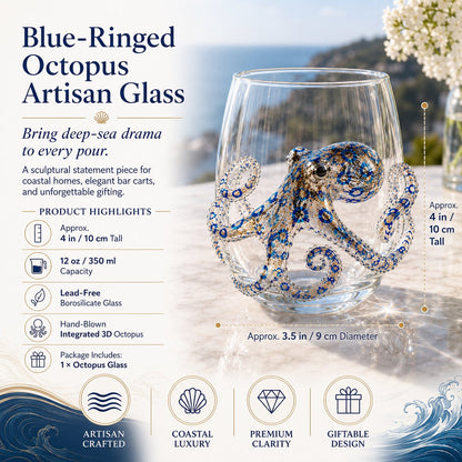 🔥Last Day 49% OFF-🌊Artisanal Blue Ringed Octopus Glassware