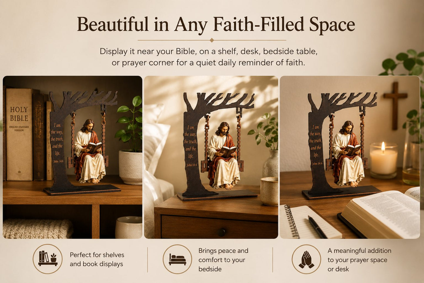 ✝️ Christian Jesus Swing Table Decor🎁