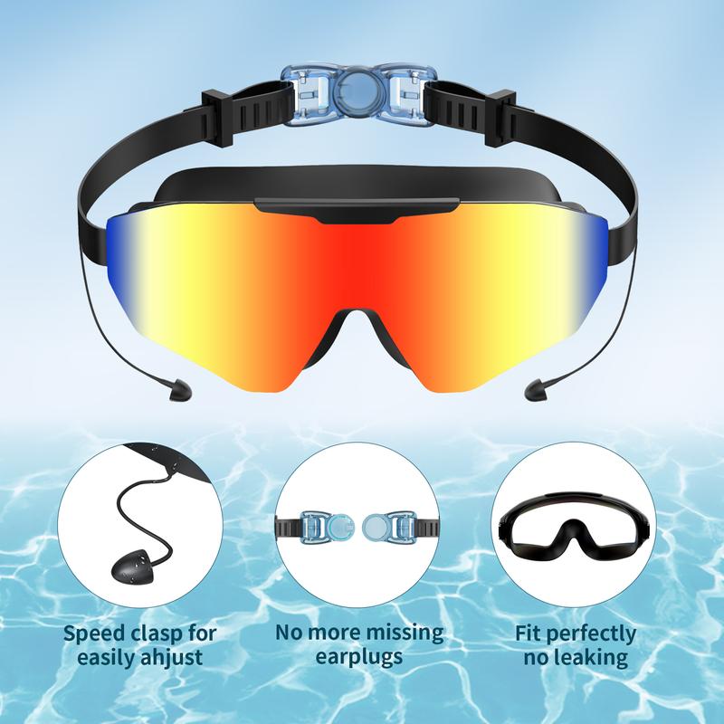 🔥SELLING FAST! ⚡Swim Goggles with Earplugs for Adult Kid 4-12 Men Women
