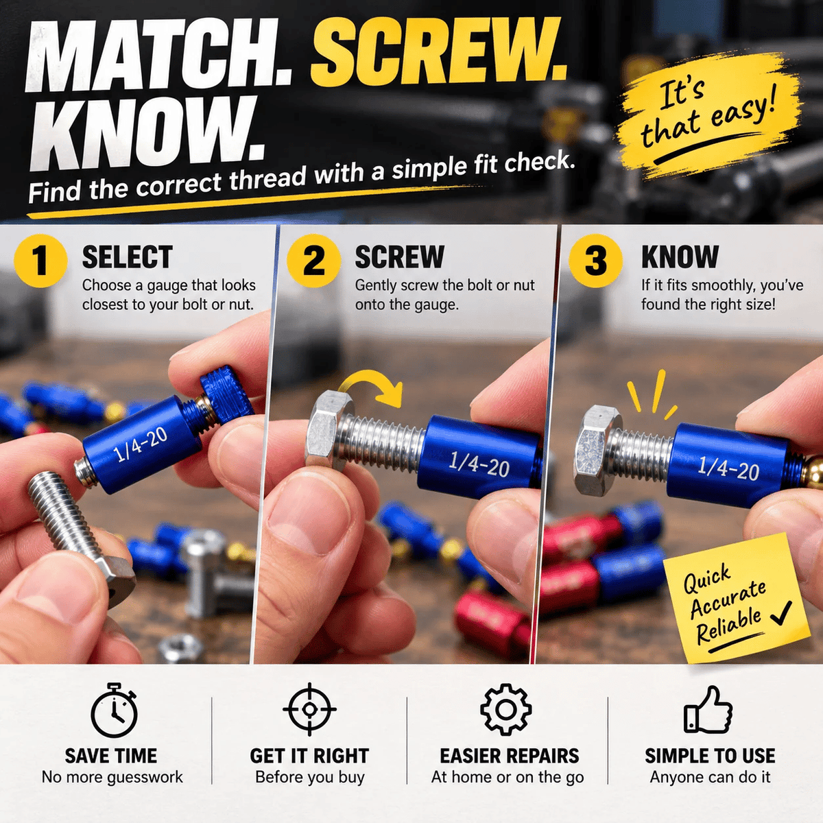 🔩 Stop Guessing Sizes With This Metric And SAE Thread Gauge