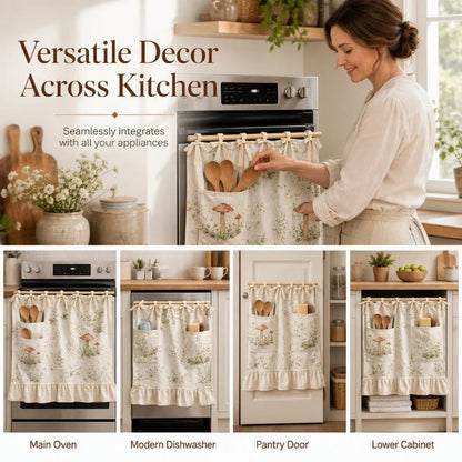 🎃Oven Skirt Curtain with Pockets🍄