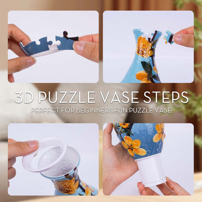 3D Puzzle Vase for Adults, Jigsaw Puzzle Vase for Flower