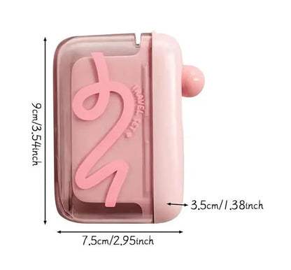 Portable Pop-Up Toothpick Dispenser - Travel-Sized Refillable Storage Case