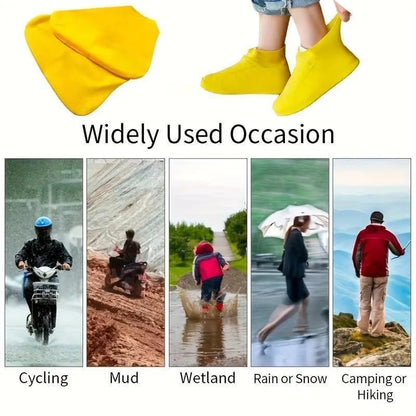 Outdoor Reusable Latex Rain Boot Covers, Waterproof, Durable, Multiple Colors Available