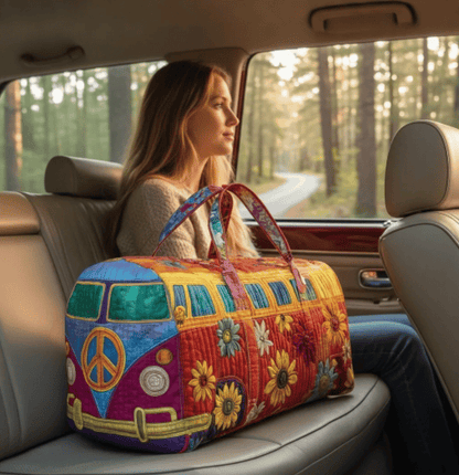 🔥Last Day 49% OFF -🚌👜Hippie Van Quilted Duffle Bag
