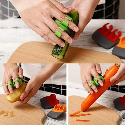 🥕 2-Piece Finger Vegetable Peeler Set – Peel Smarter, Prep Faster!