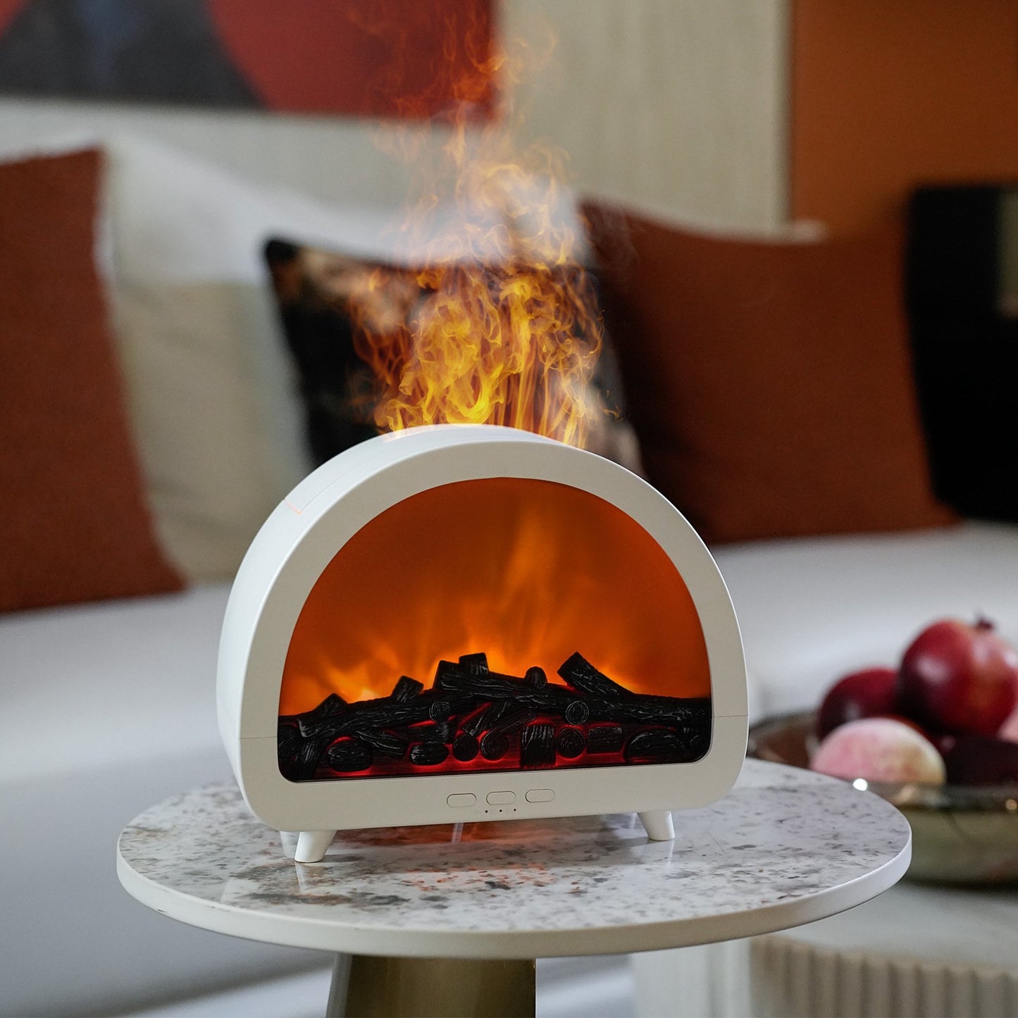Fireplace Flame Essential Oil Diffuser - 7 Color Ultrasonic Aromatherapy Humidifier