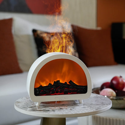 Fireplace Flame Essential Oil Diffuser - 7 Color Ultrasonic Aromatherapy Humidifier