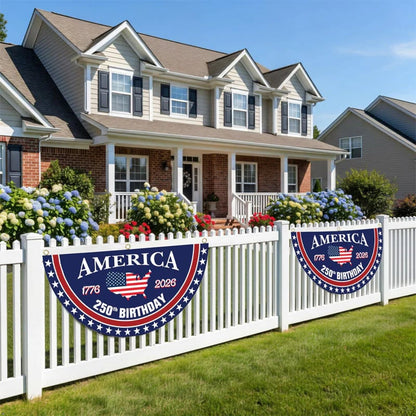 🔥49% OFF Today Only - America 250th Birthday Semicircular Flag Banner