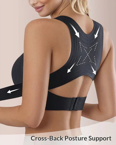 ✨50% OFF NOW! 👙 Front Closure Cross-Back Wireless Posture Bra – Ultra Push-Up, All-Day Comfort & Natural Lift for a Slimmer, Taller Silhouette 💖
