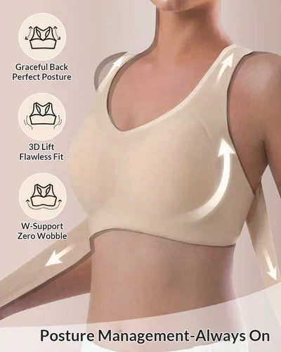 ✨50% OFF NOW! 👙 Front Closure Cross-Back Wireless Posture Bra – Ultra Push-Up, All-Day Comfort & Natural Lift for a Slimmer, Taller Silhouette 💖