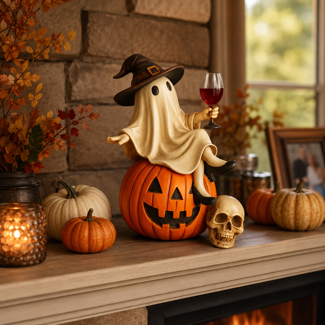 👻🍷Ghost Wine Night Halloween Decor（副本）