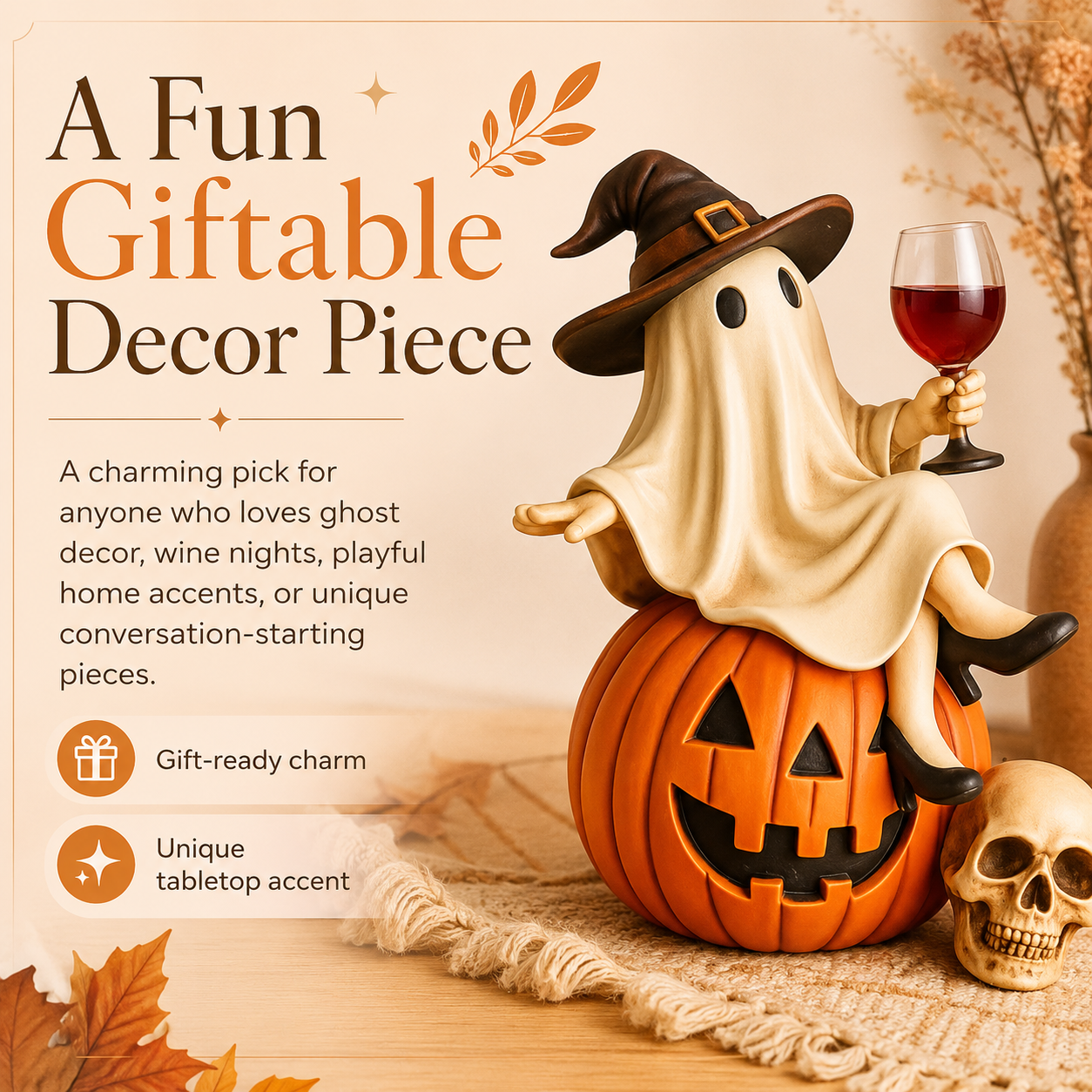 👻🍷Ghost Wine Night Halloween Decor（副本）