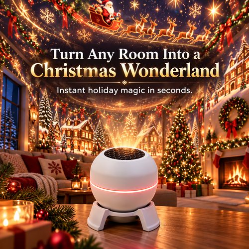 ✨ Christmas Projection Night Light – Turn Your Room Into a Holiday Wonderland