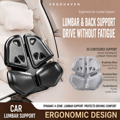 ErgoHaven 4-Zone Car Lumbar Support