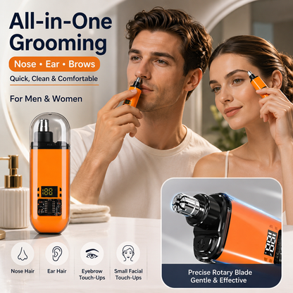🔥 LAST DAY 49% OFF-🛠️Professional LED Display Nose Hair Trimmer