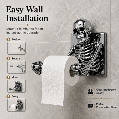 💀✨ 3D Skeleton Toilet Paper Holder