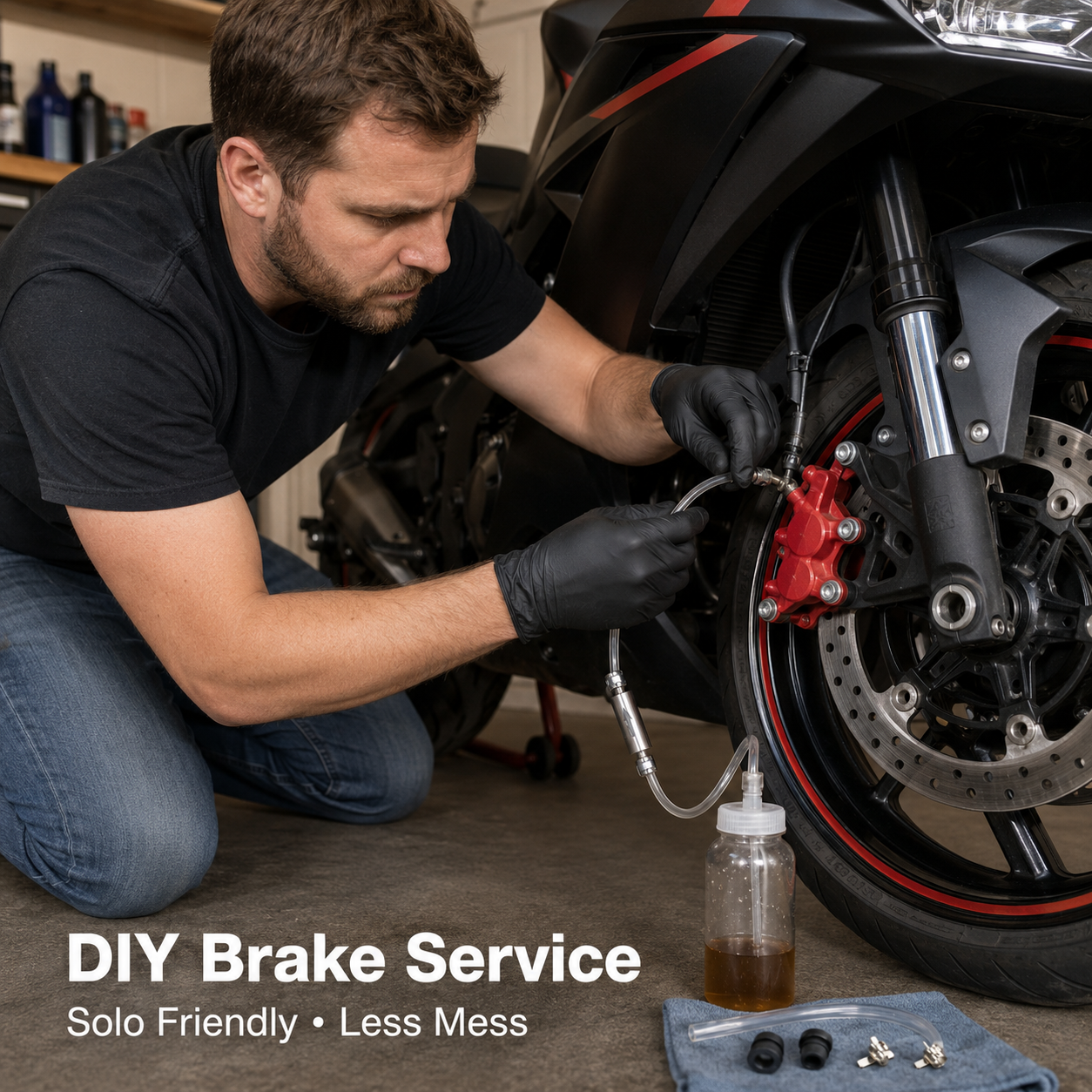 🔥HOT SALE🔥Car Brake Bleeder Hose Kit with One Way Check Valve