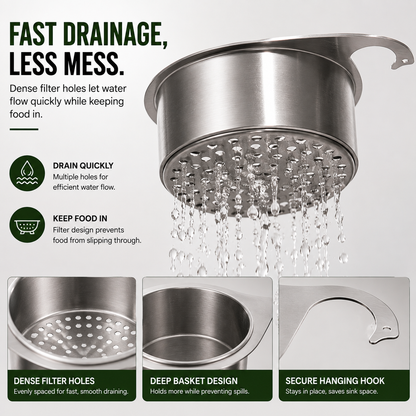 Stainless Steel Swan Sink Hanging Filter Basket