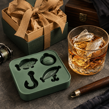 🎣 Fishing-Themed Ice Mold – Fish, Lure, Hook & Bobber Shapes