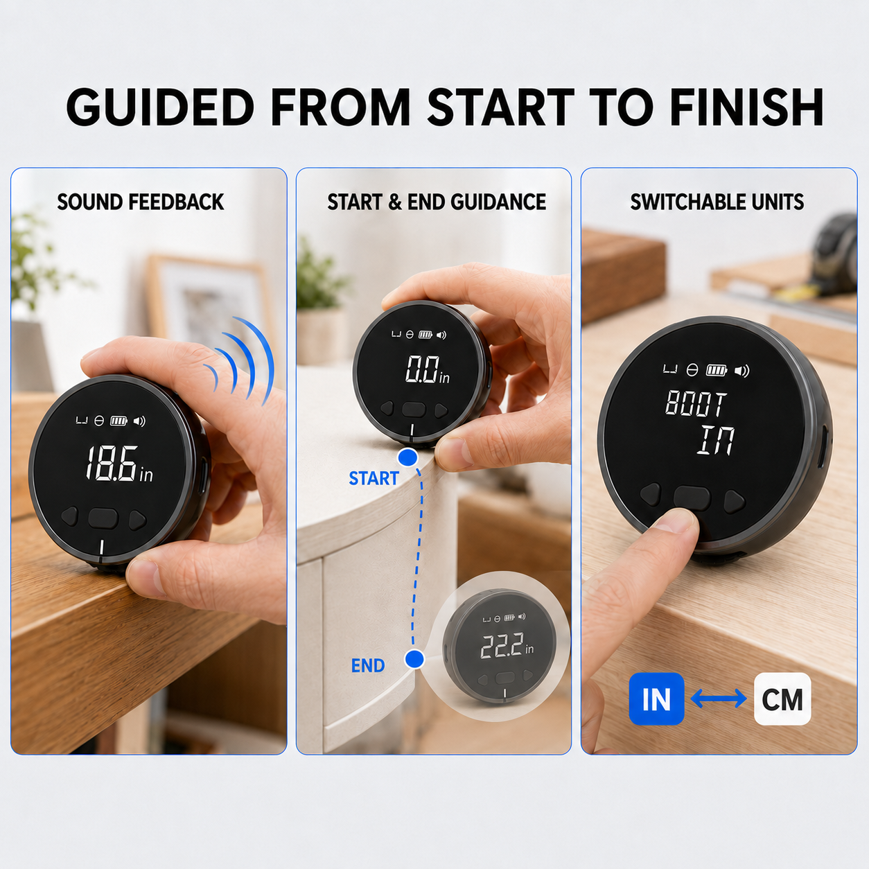 📏 8-in-1 Digital Rolling Tape Measure for Curves, Straight Lines & Irregular Surfaces ✨