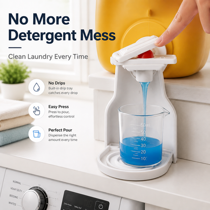 🧺 2 Sets No-Drip Laundry Detergent Dispenser Cup Holder & Drip Tray