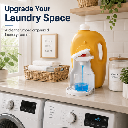 🧺 2 Sets No-Drip Laundry Detergent Dispenser Cup Holder & Drip Tray
