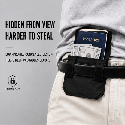 Hidden RFID-Blocking Travel Wallet