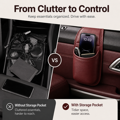 🧰Leather Double-Layer Car Door Storage Pocket