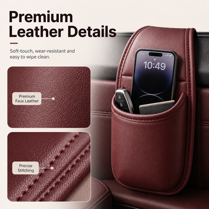 🧰Leather Double-Layer Car Door Storage Pocket