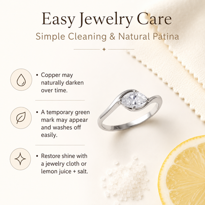 💍  Marquise Moissanite Ring – Silver-Plated Solitaire Gift