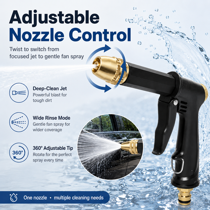 💦 Portable High-Pressure Sprayer – Adjustable Nozzle for Car & Garden