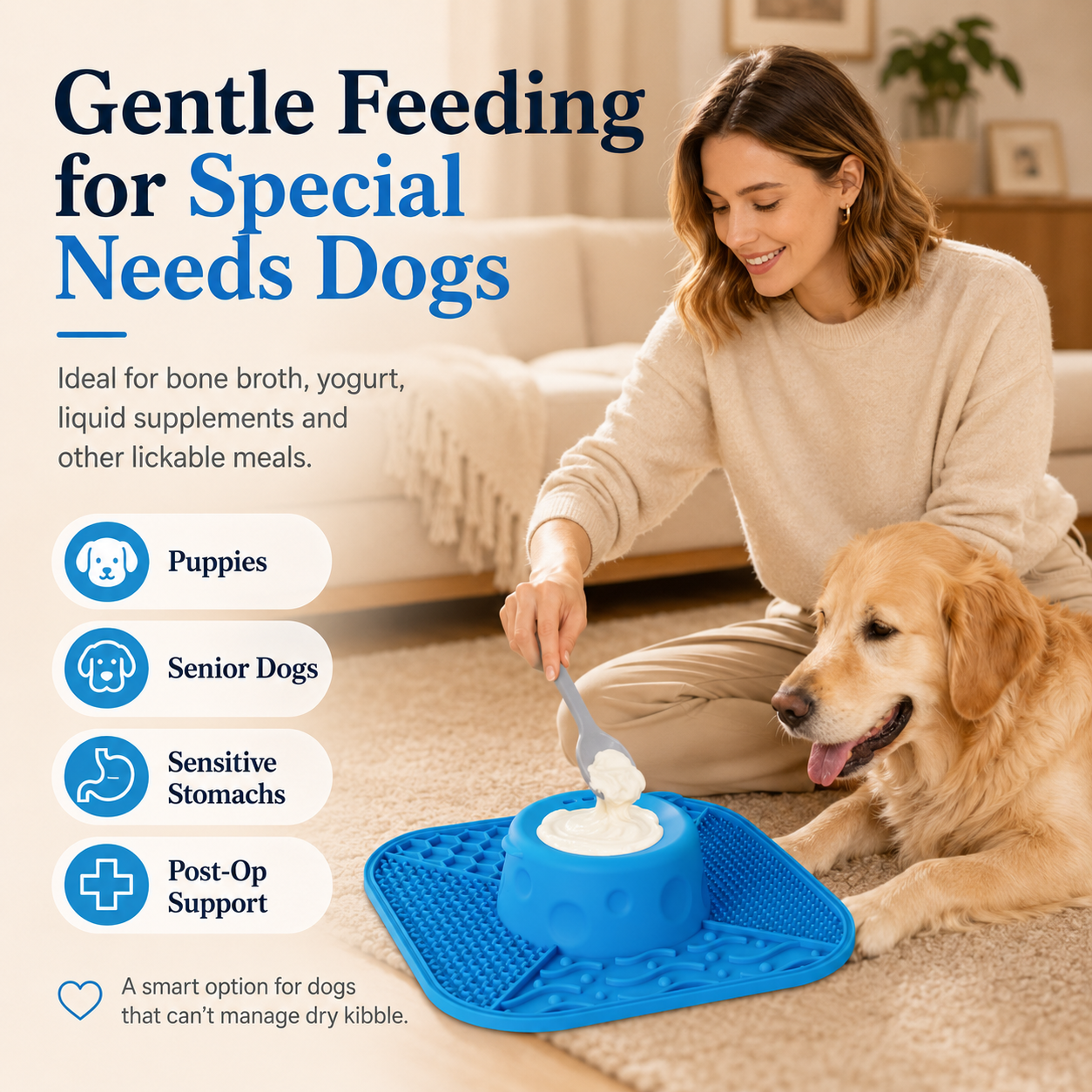 🐶 Slow Feeder Licking Bowl – Anti-Slip,3/4 Cup, Dishwasher Safe