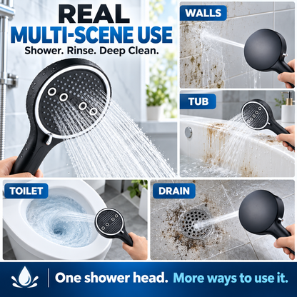 6-Mode High-Pressure Turbo Shower Head 🚿