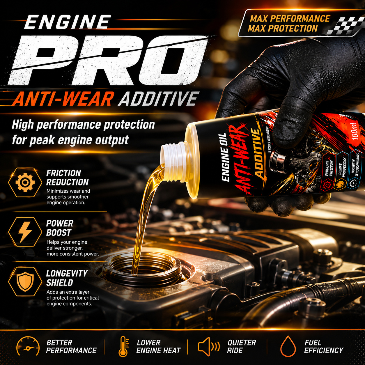 🚗⚙️ Anti-Wear Engine Oil Additive | Friction Reduction & Engine Protection 🔥🛡️